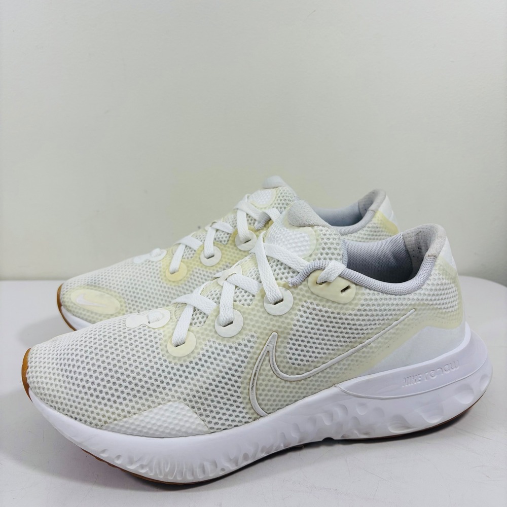 Nike Renew Run Triple‎ White/Gum Sole Men's Running Shoes Sneakers CZ9209-100 10